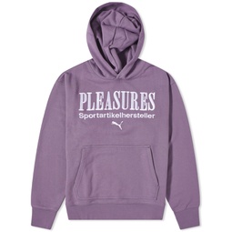 Puma x Pleasures Graphic Hoodie Purple Charcoal
