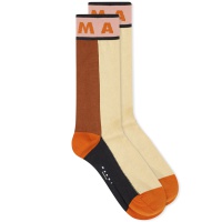 Marni Logo Socks Dust Apricot