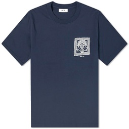 NN07 Adam Print T-Shirt Navy Blue