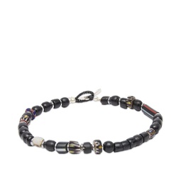 Mikia Trade Beads Bracelet Black Chevron