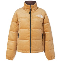 The North Face 92 Reversible Nuptse Jacket Almond Butter & Coal Brown