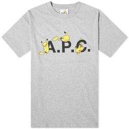 A.P.C. x Pokemon Pikachu T-Shirt Heathered Light Grey