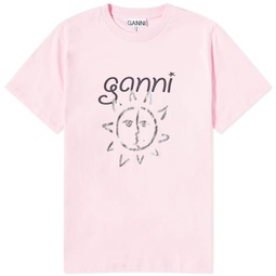 GANNI Sun Relaxed T-Shirt Lilac Sachet