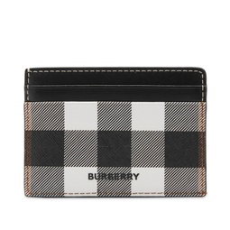 Burberry Kier Check Card Holder Dark Birch Brown