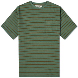 Kestin Fly Pocket T-Shirt Fern & Tangerine Stripe