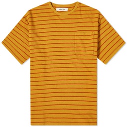 Kestin Fly Pocket T-Shirt Ochre & Tangerine Stripe