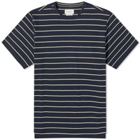 Oliver Spencer Stripe Box T-Shirt Navy