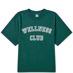 Sporty & Rich Wellness Club Cropped T-Shirt Forest & White