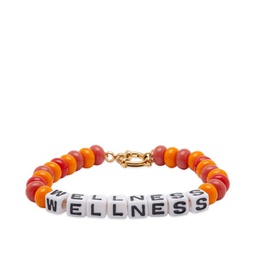 Sporty & Rich Wellness Bead Bracelet Orange