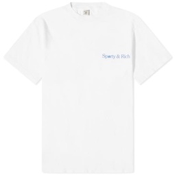 Sporty & Rich LA Racquet Club T-Shirt White & Steel Blue