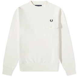 Fred Perry Button Down Pocket Sweat Ecru