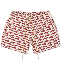Rhude Dolce Vita Swim Shorts Red & Cream