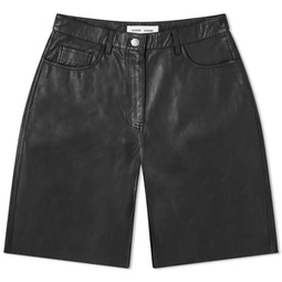 Samsoee Samsoee Sashelly Leather Shorts Black