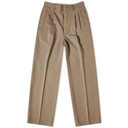 AMI Straight Fit Trousers Taupe