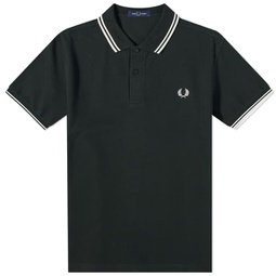 Fred Perry Twin Tipped Polo Night Green & Snow White