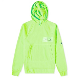 END. x C.P. Company ‘Adapt' Plated Fluo Fleece Hoodie Green