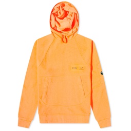 END. x C.P. Company ‘Adapt' Plated Fluo Fleece Hoodie Orange