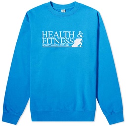 Sporty & Rich Fitness Motion Crew Sweat Royal Blue & White
