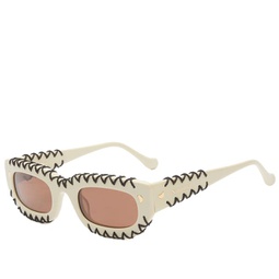 Nanushka Kadee Crochet Sunglasses Shell