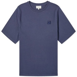 Maison Kitsune Bold Fox Head Patch Comfort T-Shirt Ink Blue