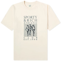 Sporty & Rich Racers T-Shirt Cream & Navy