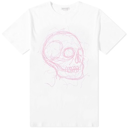 Alexander McQueen Oversized Skull T-Shirt White & Pink