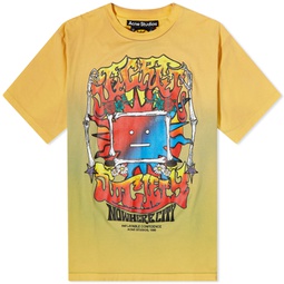Acne Studios Enrik Grateful Sun Oversized Face T-Shirt Yellow