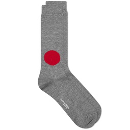Blue Blue Japan Japanese Flag Sock Grey