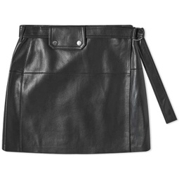 Nanushka Susan Leather Look Mini Skirt Black