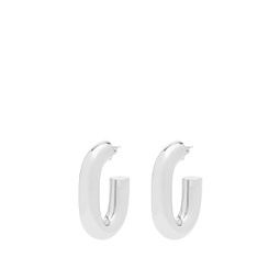 Paco Rabanne XL Link Hoop Earrings Silver