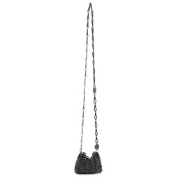 Paco Rabanne Leather Disc Mini Handbag Black