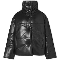 Nanushka Hide Leather Look Jacket Black