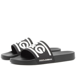 Dolce & Gabbana Beachwear Slide Black & White