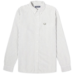 Fred Perry Stripe Oxford Shirt Field Green