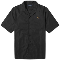 Fred Perry Chequerboard Vacation Shirt Black
