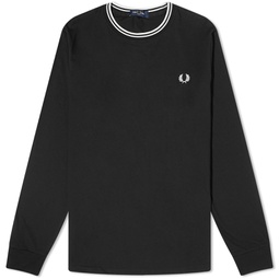 Fred Perry Long Sleeve Twin Tipped T-Shirt Black