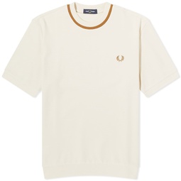 Fred Perry Crew Neck Pique T-Shirt Oatmeal