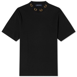 Fred Perry Laurel Wreath High Neck T-Shirt Black