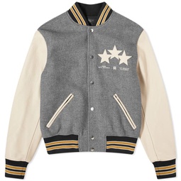 AMIRI Oversized Stars Varsity Jacket Grey