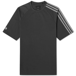 Y-3 3 Stripe Long sleeve T-shirt Black & Off White