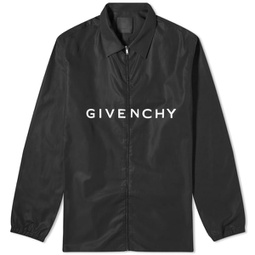 Givenchy Logo Zip Shirt Black