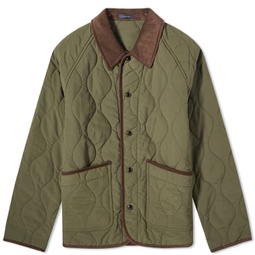 Drakes Quilted Chore Jacket Olive