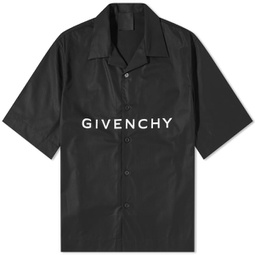 Givenchy Logo Hawaiian Shirt Black