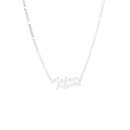 Maison Kitsune Handwritting Logo Necklace Silver