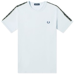 Fred Perry Contrast Tape Ringer T-Shirt Light Ice & Warm Grey