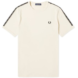 Fred Perry Contrast Tape Ringer T-Shirt Oatmeal & Warm Grey