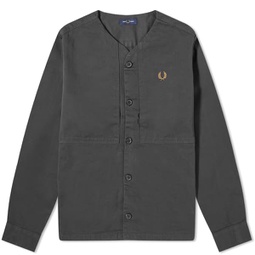 Fred Perry Collarless Overshirt Anchor Grey