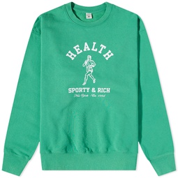 Sporty & Rich NY Running Club Sweater - END. Exclusive Green & White