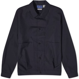 Blue Blue Japan Sashiko Wool Shirt Jacket Dark Navy