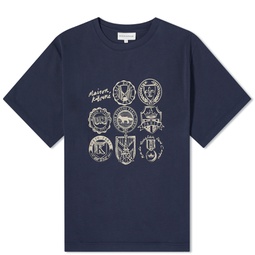 Maison Kitsune Ivy League Oversize T-Shirt Ink Blue